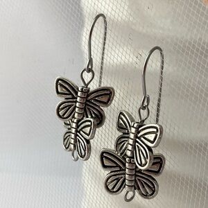 BUTTERFLY Earrings Silver Hypoallergenic